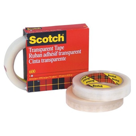 Scotch 3/4'' x 72 yds. Scotch 600 Transparent Tape, 48PK BUY00023473
